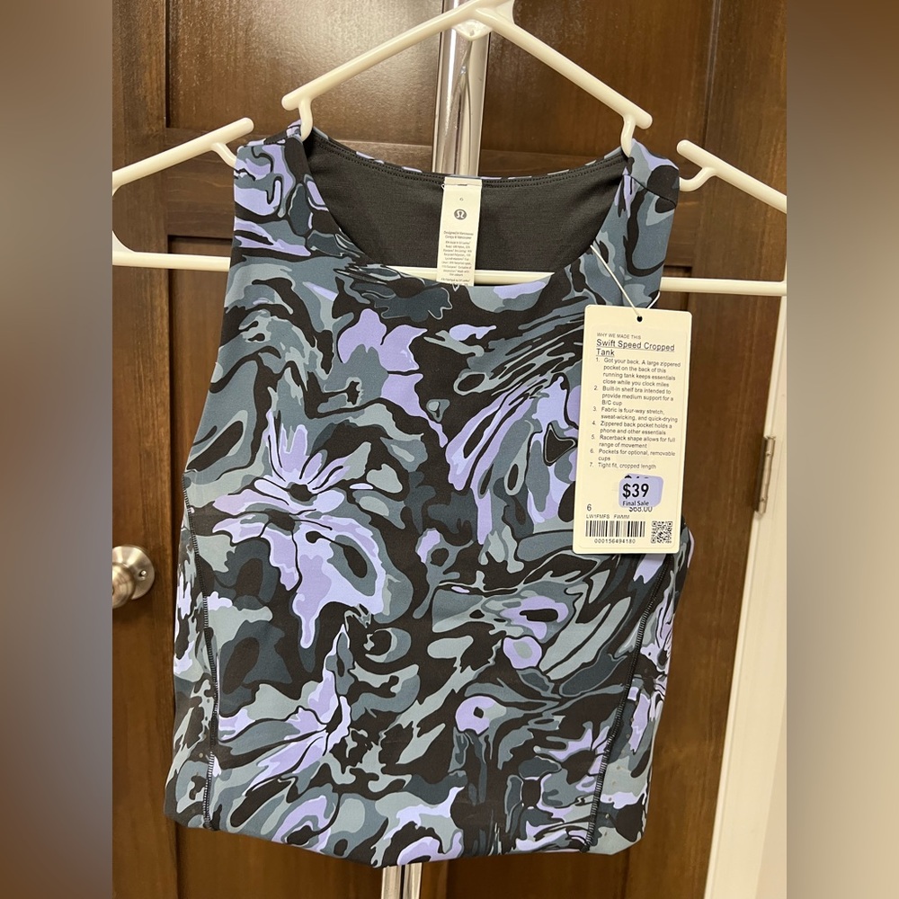 NWT Lululemon Swift Speed Cropped Tank